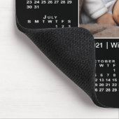 Modern 2021 Kalender Ihr Foto und Name auf Black Mousepad (Ecke)
