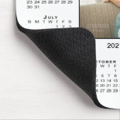 Modern 2021 Kalender Ihr Foto und Name auf Weiß Mousepad (Ecke)