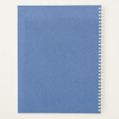 Modern 2022 Elegant Blue Personalisiert Name Plann Planer (Rückseite)