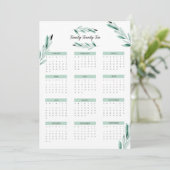 Modern 2022 Full Year Calendar Minimalistisch Card (Stehend Vorderseite)