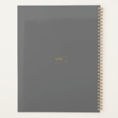 Modern 2022 Grauer Monatsplaner/Wochenplaner Planer (Rückseite)