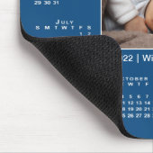 Modern 2022 Kalender Ihr Foto Name auf blau Mousepad (Ecke)
