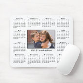 Modern 2022 Kalender Ihr Foto und Name auf Weiß Mousepad (Mit Mouse)