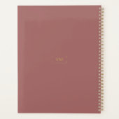 Modern 2022 Terracotta Monthly/Woche Planer (Rückseite)