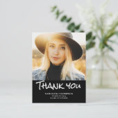 Modern 2023 Abschluss Foto Danke Postcard Postkarte (Stehend Vorderseite)