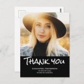 Modern 2023 Abschluss Foto Danke Postcard Postkarte (Vorne/Hinten)