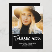 Modern 2023 Abschluss Foto Wohnung Danke Karte (Vorne/Hinten)