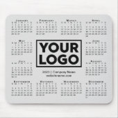Modern 2023 Calendar Business Company Logo Grau Mousepad (Vorne)