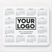 Modern 2023 Calendar Business Company Logo Weiß Mousepad (Vorne)