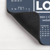 Modern 2023 Calendar Business Logo Navy Blue Mousepad (Ecke)