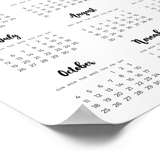 Modern 2023 Calendar Poster (Ecke)