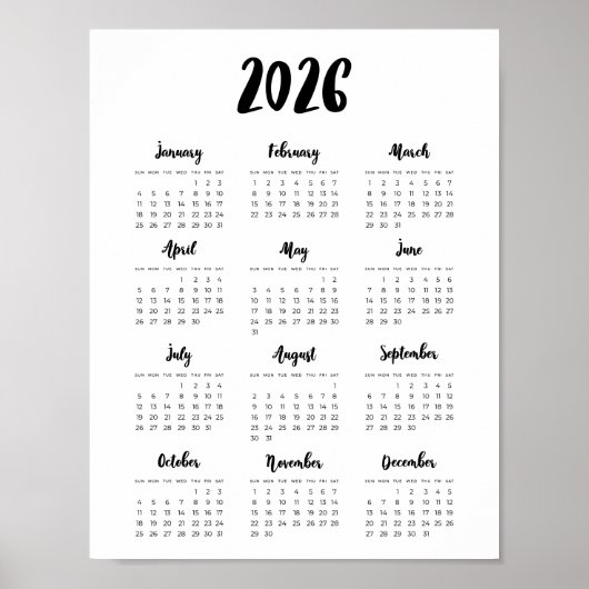 Modern 2023 Calendar Poster (Vorne)