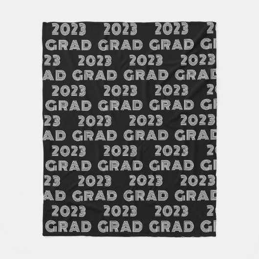 Modern 2023 Grad Typografie Fleecedecke (Vorderseite)