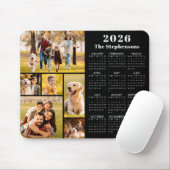 Modern 2023 Kalender 6 Foto Collage Personalisiert Mousepad (Mit Mouse)