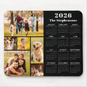 Modern 2023 Kalender 6 Foto Collage Personalisiert Mousepad (Vorne)