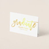 Modern 2023 Personalisiert Graduate Name Gold Folienkarte (Vorderseite)