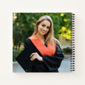 Modern 2025 Black Foto Abschluss Gästebuch Notizblock (Rückseite)