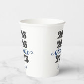 Modern 2025 Blue Black Graduate Paper Cup Pappbecher (Rechts)