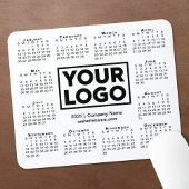 Modern 2025 Calendar Business Company Logo Weiß Mousepad
