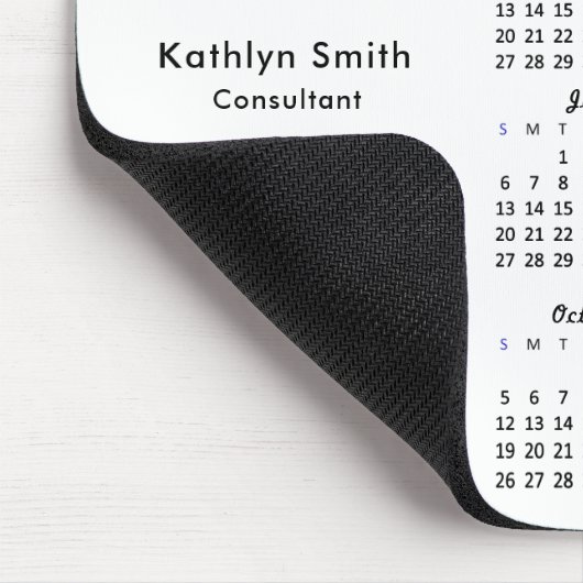 Modern 2025 Calendar Business Logo Foto Einfach Mousepad (Ecke)