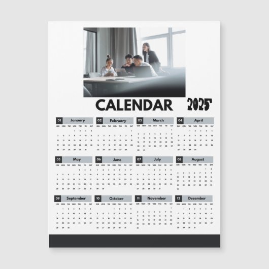 Modern 2025 Calendar Company Foto Magnet (Vorderseite)
