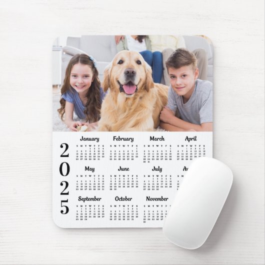 Modern 2025 Kalender Benutzerdefiniert 12 Monate E Mousepad (Mit Mouse)
