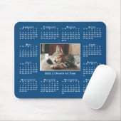 Modern 2025 Kalender Ihr Foto Name auf blau Mousepad (Mit Mouse)