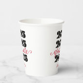 Modern 2025 Red Black Graduate Paper Cup Pappbecher (Links)