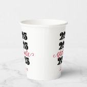 Modern 2025 Red Black Graduate Paper Cup Pappbecher (Rechts)