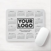 Modern 2026 Calendar Business Company Logo Gray Mousepad (Mit Mouse)