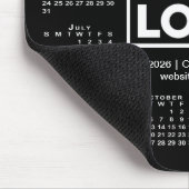 Modern 2026 Calendar Business Logo Black Mousepad (Ecke)