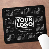 Modern 2026 Calendar Business Logo Black Mousepad