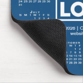 Modern 2026 Calendar Business Logo Blue Mousepad (Ecke)