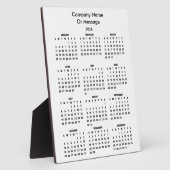 Modern 2026 Calendar Company Name Fotoplatte (Seite)