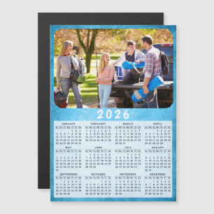 Modern 2026 Calendar Family Foto Kühlschrankmagnet Magnetkarte