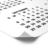 Modern 2026 Calendar Family Photo Poster (Ecke)