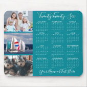 Modern 2026 Kalender 3 Foto Personalisiert Mousepad (Vorne)