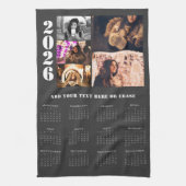 Modern 2026 Kalender 5 Foto Collage Küche Handtuch (Vertikal)
