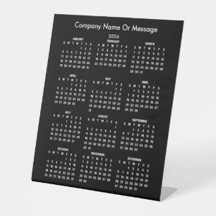 Modern 2026 Kalender Firmenname Sockelschild