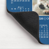 Modern 2026 Kalender Ihr Foto Name auf blau Mousepad (Ecke)