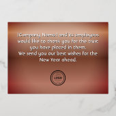 Modern 2026 New Year Logo Photo Greeting Card Folieneinladung (Rückseite)