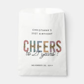 Modern 21. Geburtstag Party Leopard Print Geschenktütchen (Vorderseite)