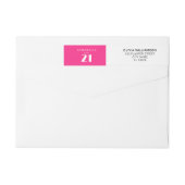 Modern 21. Geburtstagsparty in Hot Pink (Rückseite)