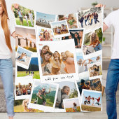 Modern 21 Picture Scrapbook FotoCollage Fleecedecke