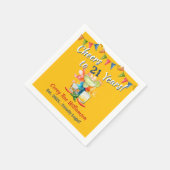 Modern 21st Birthday Fiesta Cheers to 21 Years Serviette (Ecke)