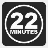 Modern - 22 Minuten Quadratischer Aufkleber (Vorderseite)