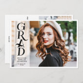 Modern 2-Foto-Abschluss Einladung (Vorne/Hinten)