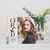 Modern 2-Foto-Abschluss Einladung (Stehend Vorderseite)