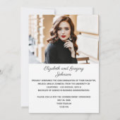 Modern 2-Foto-Abschluss Einladung (Rückseite)