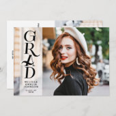 Modern 2-Foto-Abschluss Einladung (Vorne/Hinten)